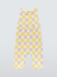 John Lewis ANYDAY Baby Checker Romper, Yellow