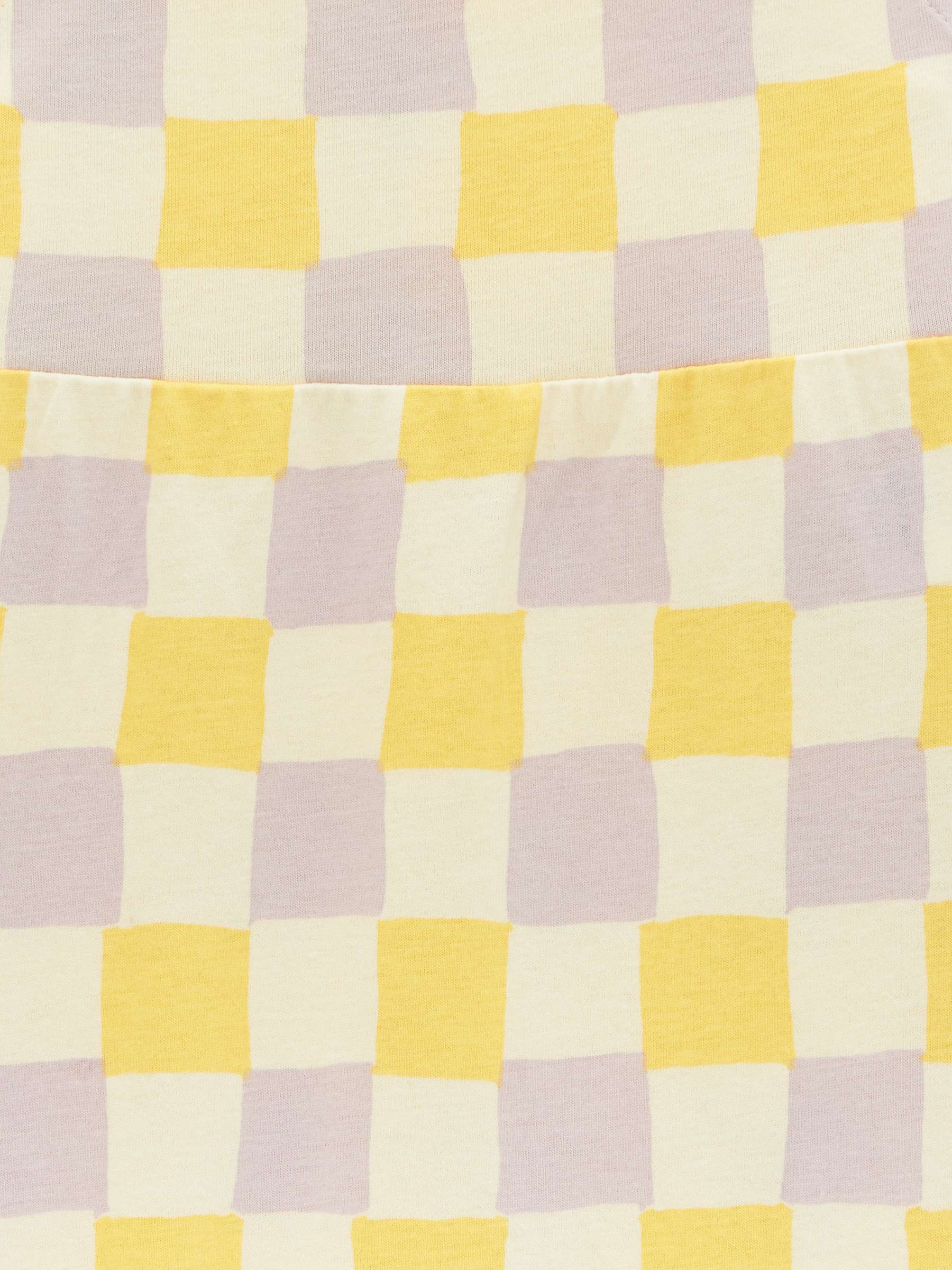 Buy John Lewis ANYDAY Baby Checker Romper, Yellow Online at johnlewis.com