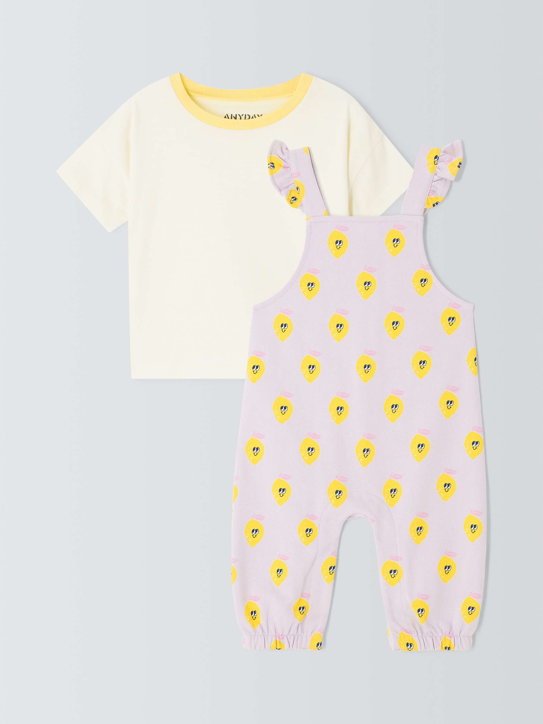 Buy John Lewis ANYDAY Baby Lemons Dungarees and T-Shirt Set, Multi Online at johnlewis.com