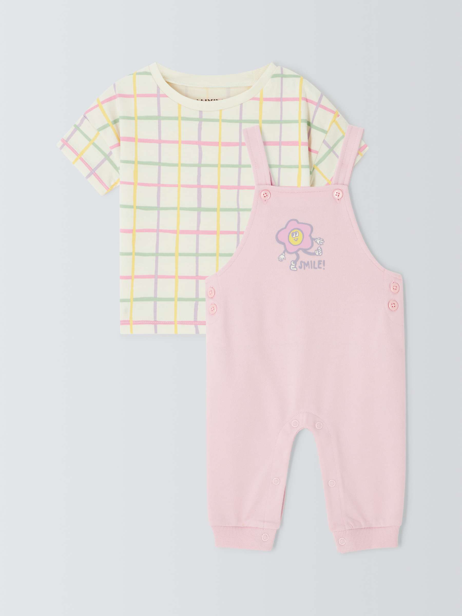 Buy John Lewis ANYDAY Baby Smile Dungarees and T-Shirt Set Online at johnlewis.com