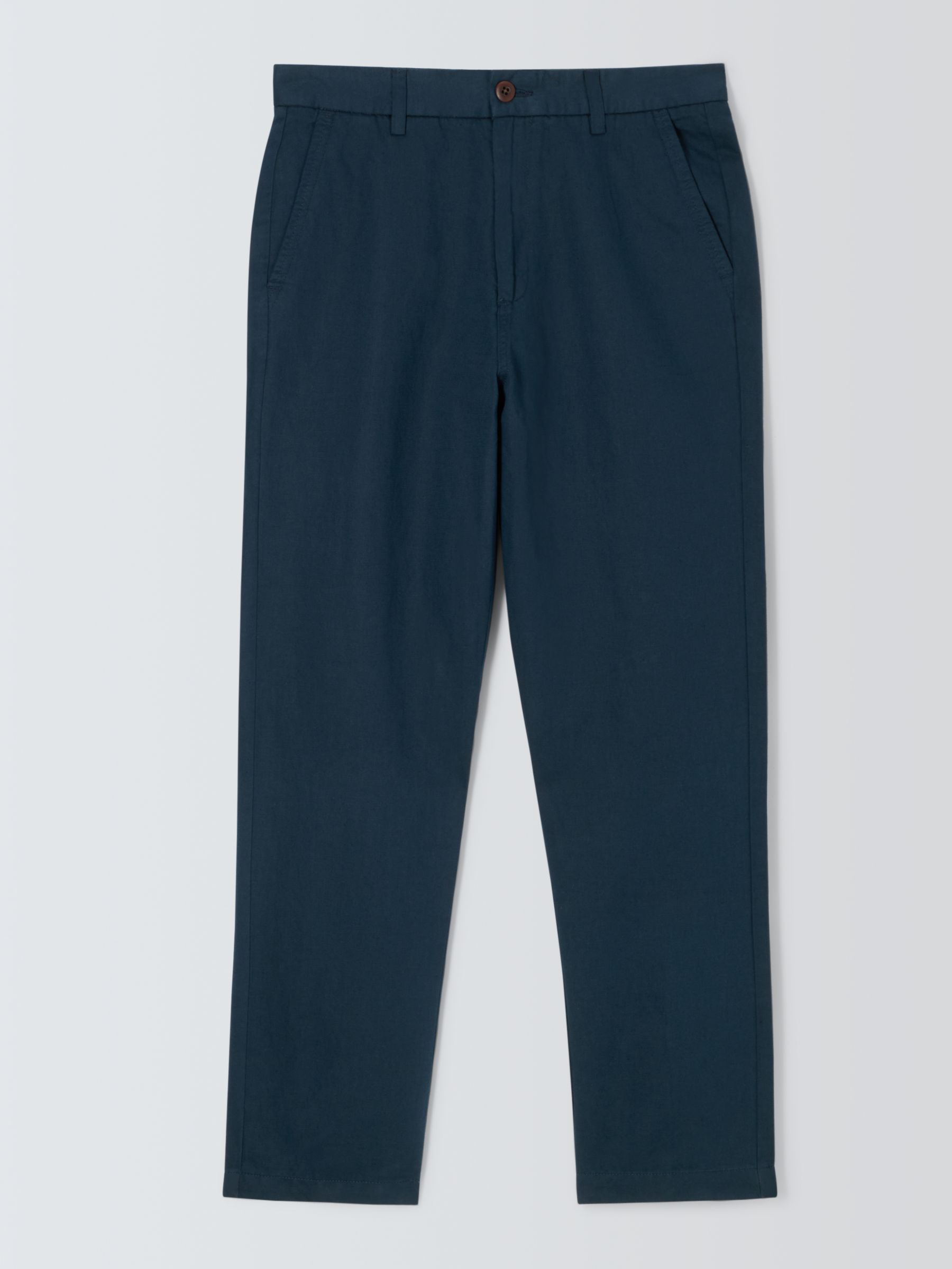 Buy John Lewis Straight Fit Cotton Linen Chinos Online at johnlewis.com