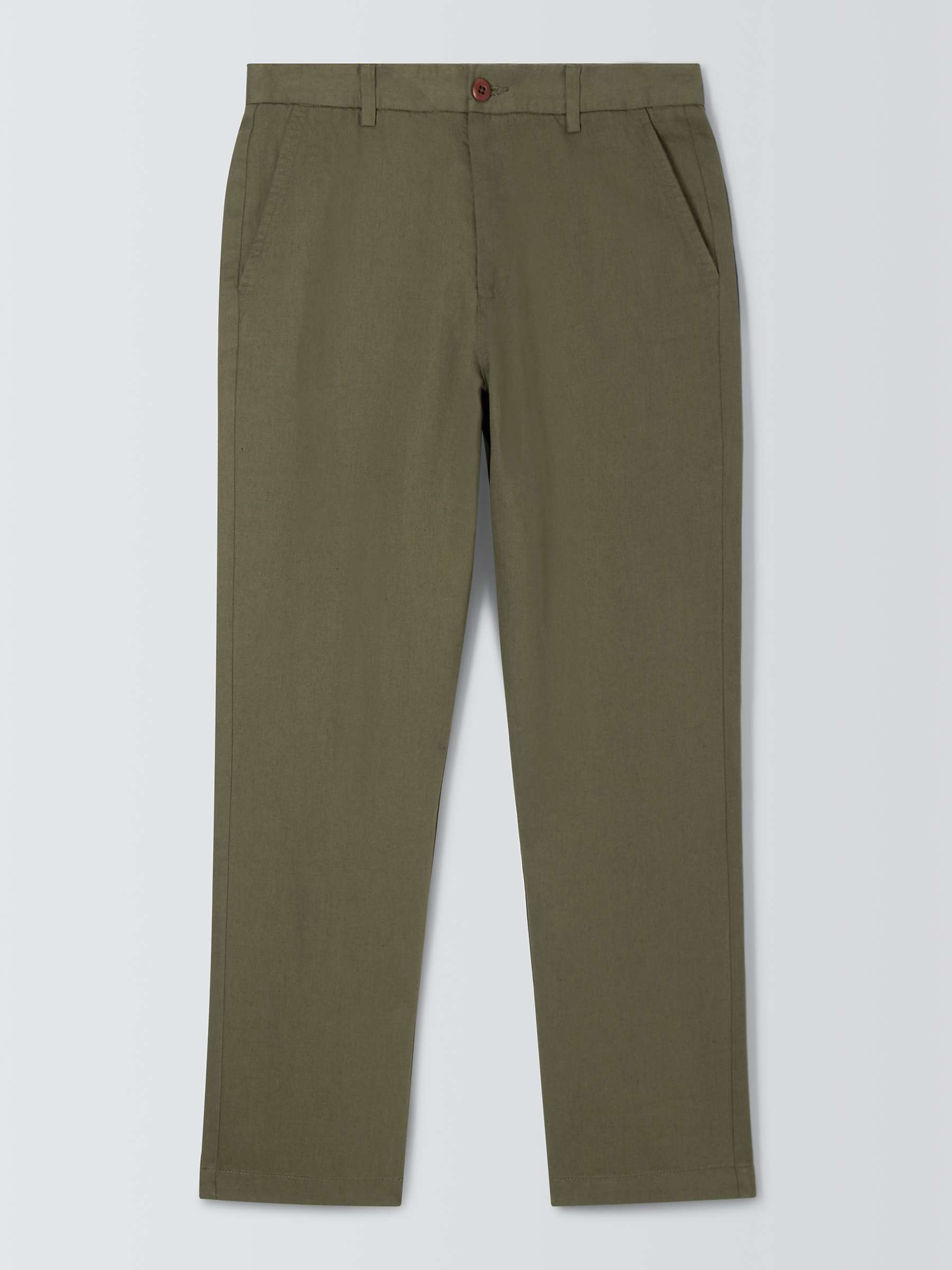 Buy John Lewis Straight Fit Cotton Linen Chinos Online at johnlewis.com