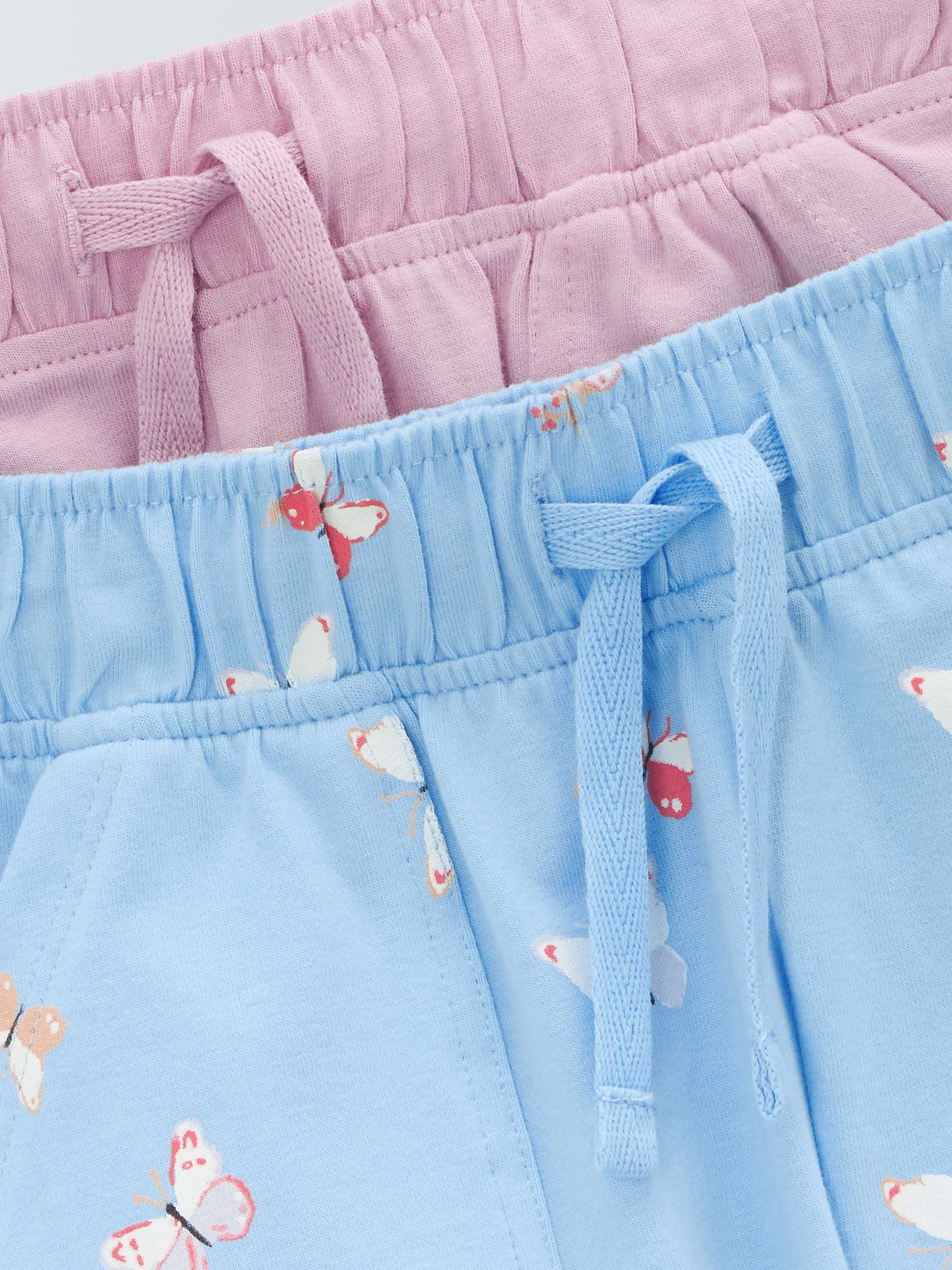Buy John Lewis Kids' Jersey Plain/Butterfly Shorts, Pack of 2, Multi Online at johnlewis.com