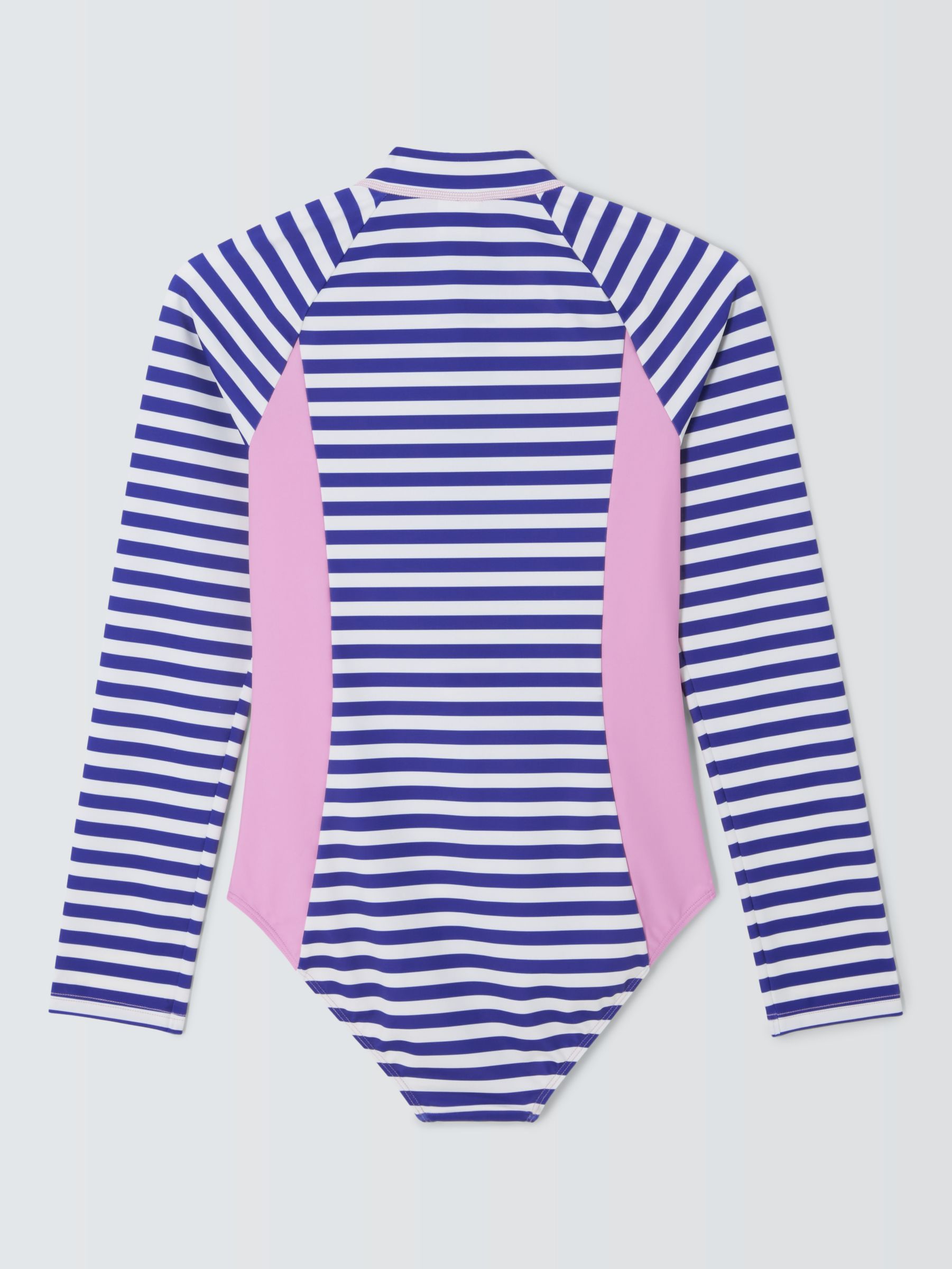 John Lewis Kids' Long Sleeve Stripe Swimsuit, Multi, 7 years