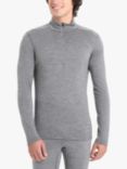 Icebreaker Men's 200 Oasis  Zip Neck Base Layer Top, Grey