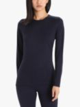 Icebreaker Women's 200 Oasis Base Layer Crewe Thermal Top, Navy