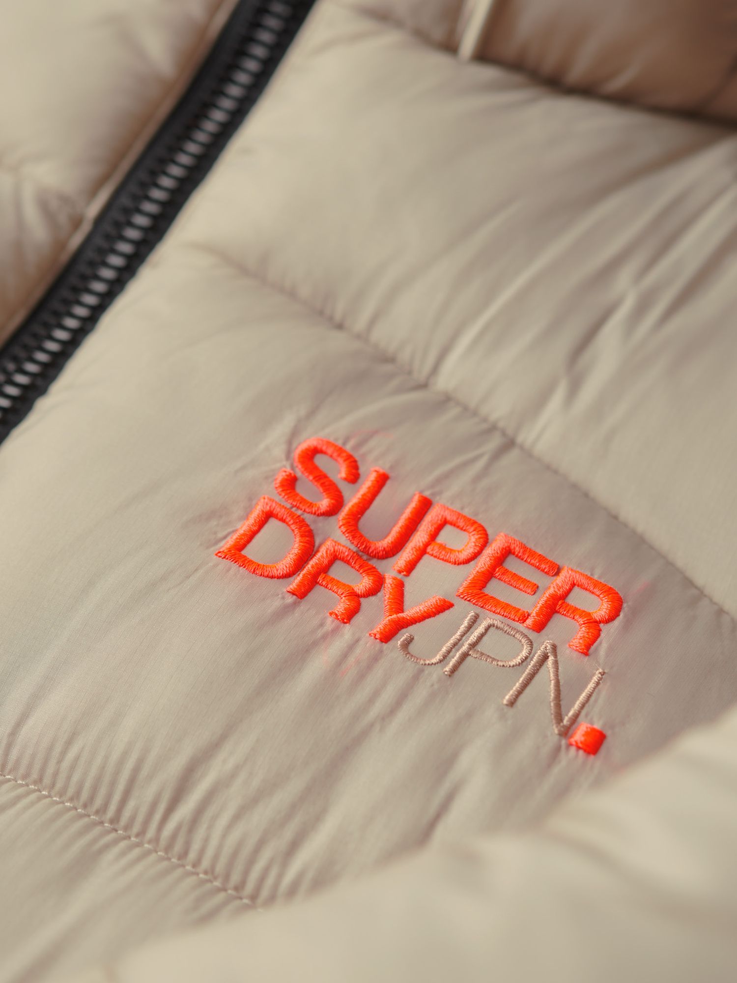 Superdry Organic Cotton Code Core Sport Bra, Pelican Beige at John Lewis &  Partners