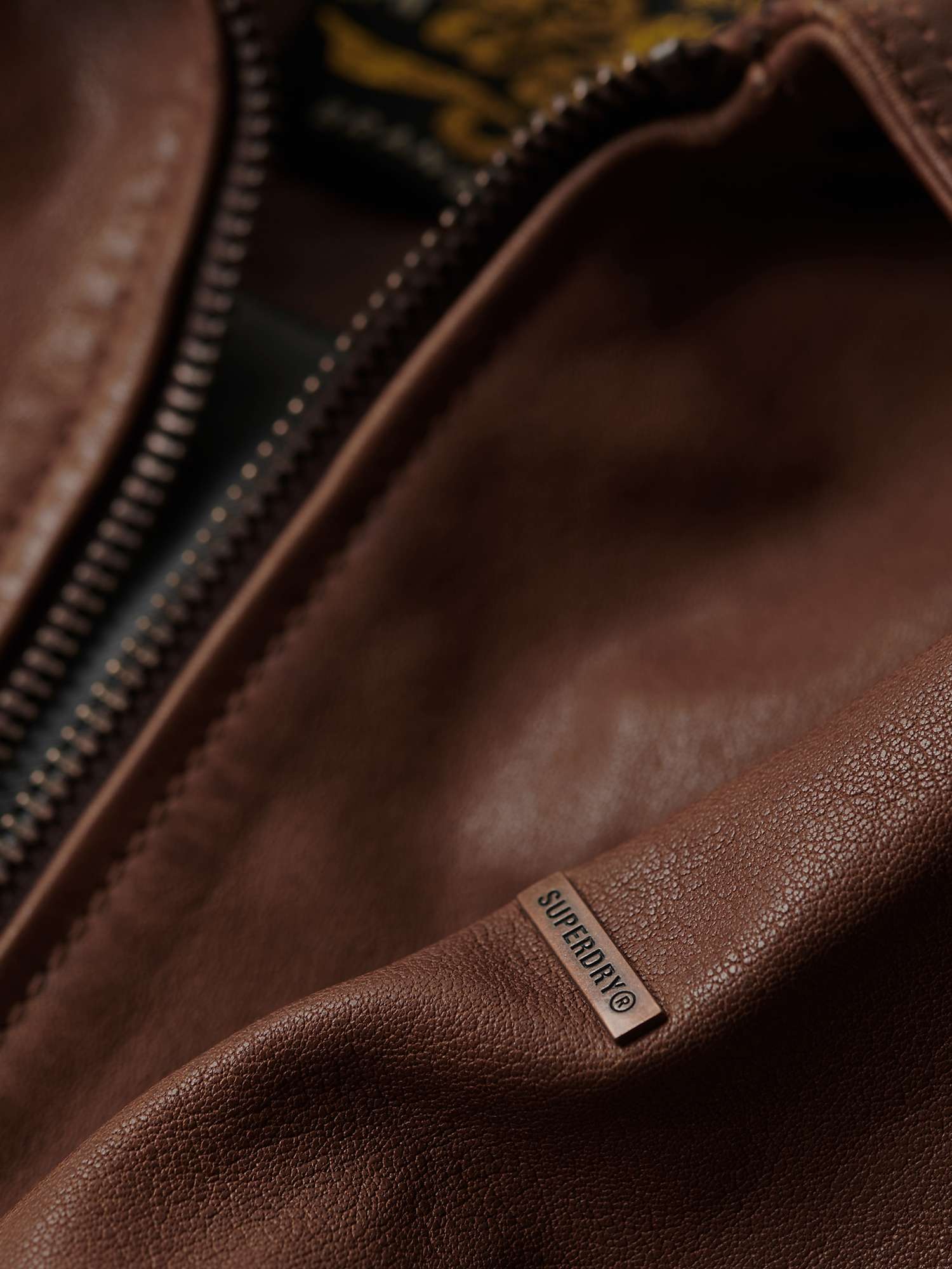 Buy Superdry 70s Leather Jacket Online at johnlewis.com