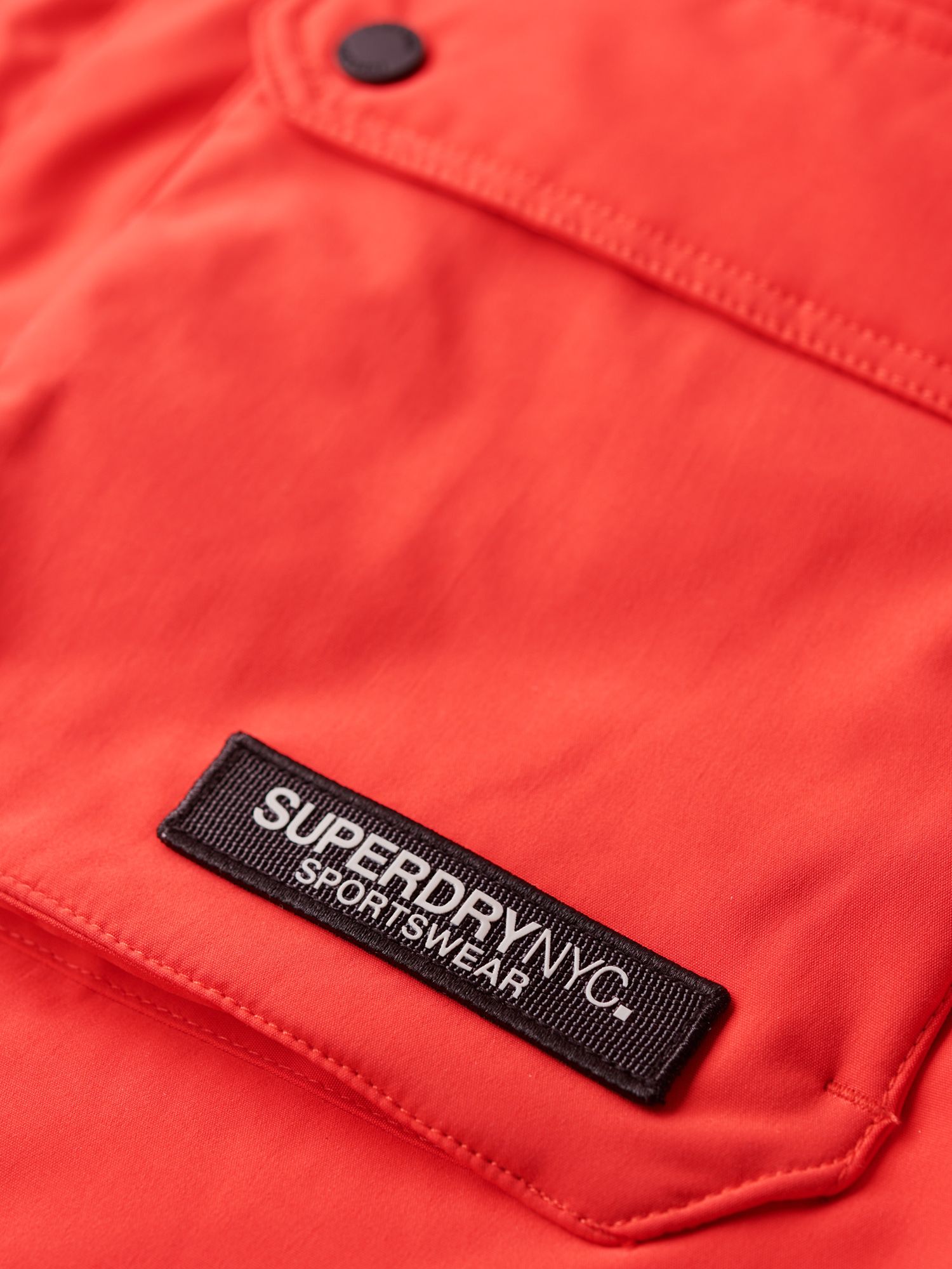 Superdry City Padded Parka Jacket, Sunset Red at John Lewis & Partners