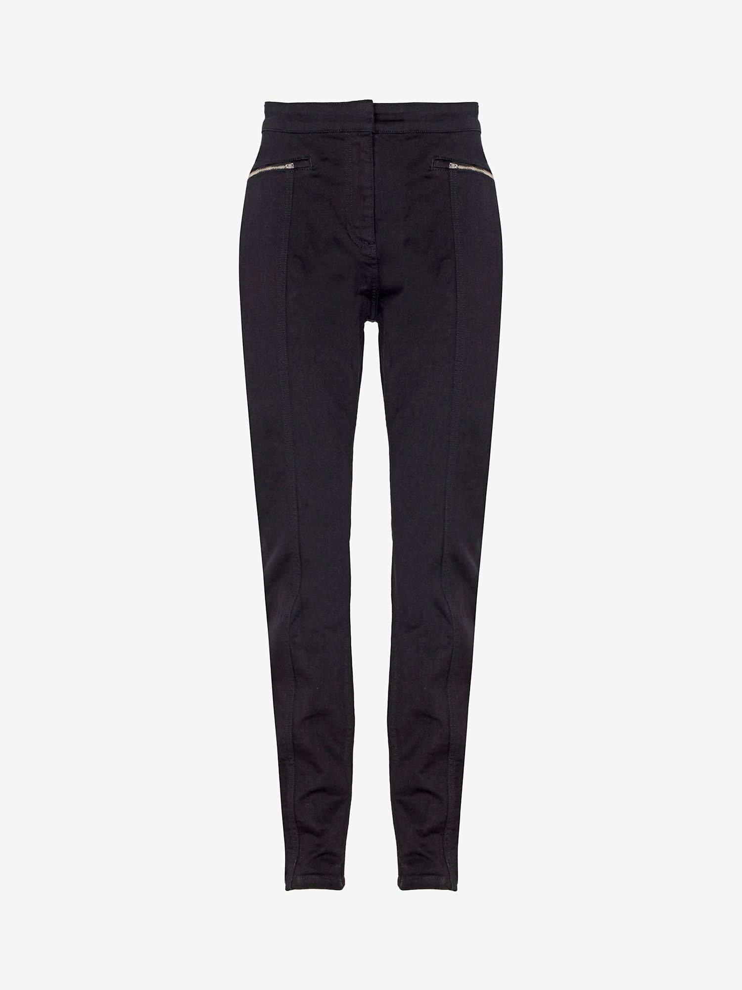 Buy Mint Velvet Zip Hem Skinny Jeans, Black Online at johnlewis.com