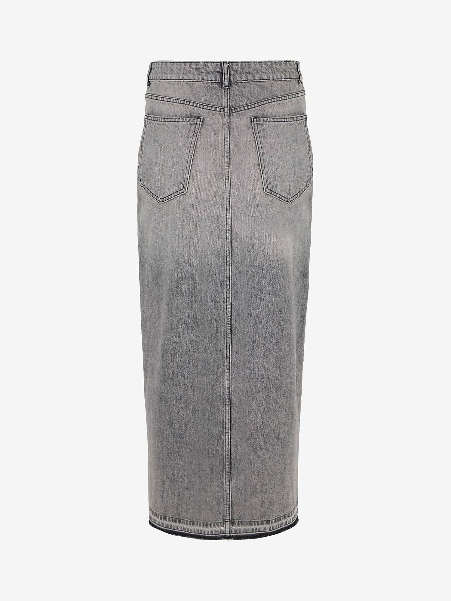 Mint Velvet Denim Maxi Skirt, Grey/Multi at John Lewis & Partners