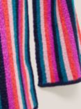 White Stuff Kids' Wool Blend Multi Stripe Scarf, Multi