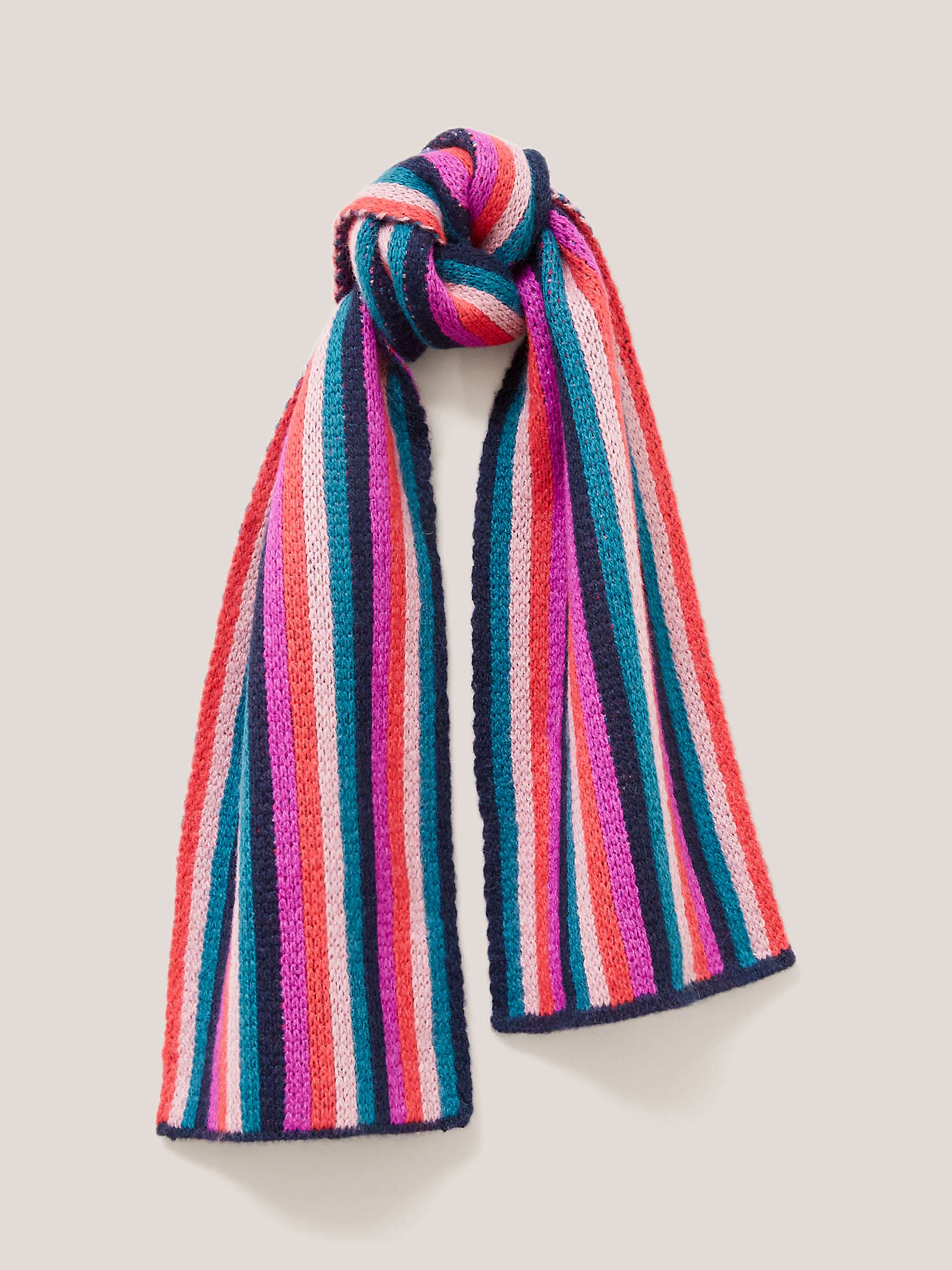 Buy White Stuff Kids' Wool Blend Multi Stripe Scarf, Multi Online at johnlewis.com