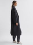 Reiss Drop Shoulder Relax Coat, Charcoal