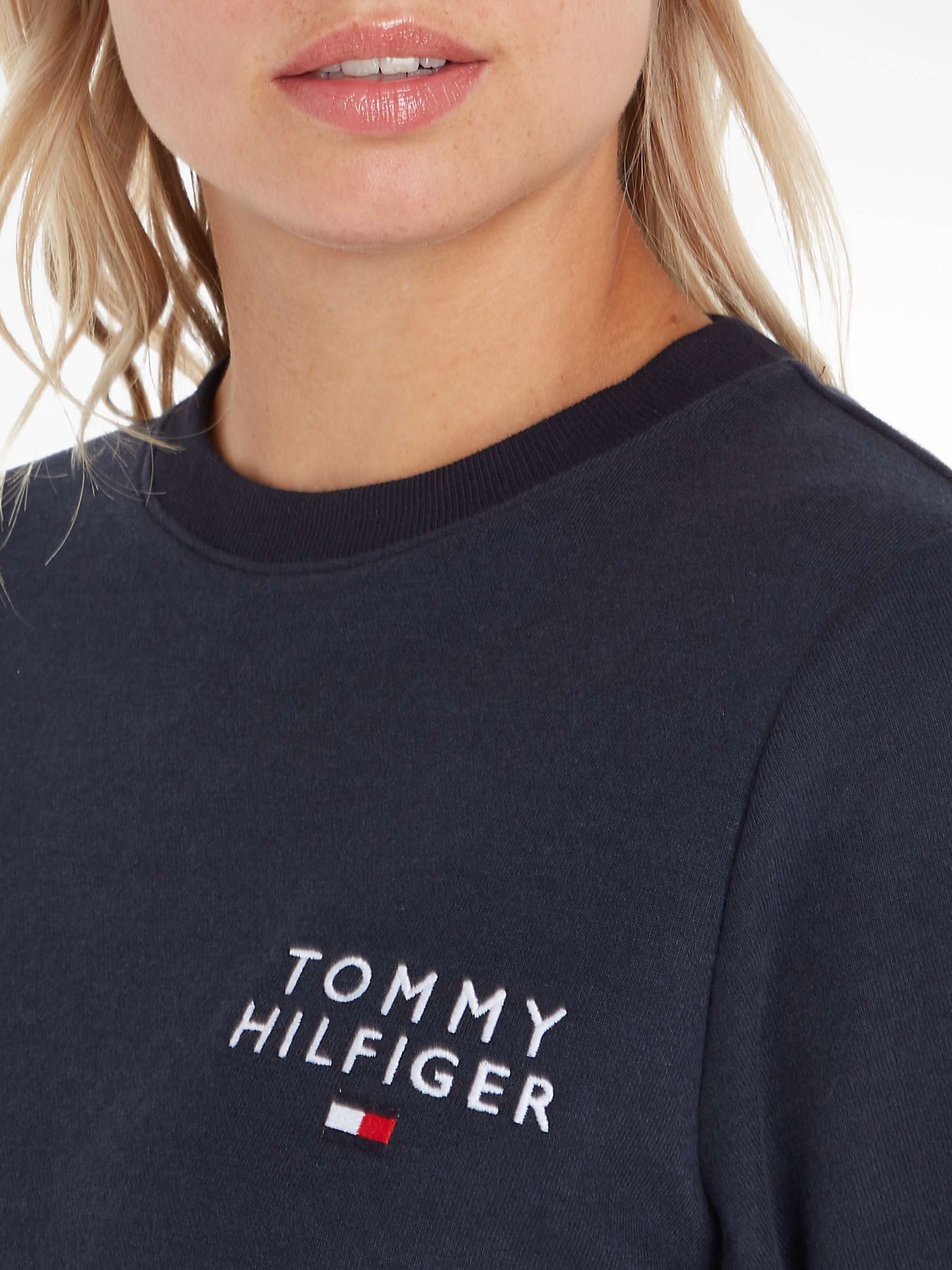 Buy Tommy Hilfiger Logo Lounge Sweatshirt, Desert Sky Online at johnlewis.com