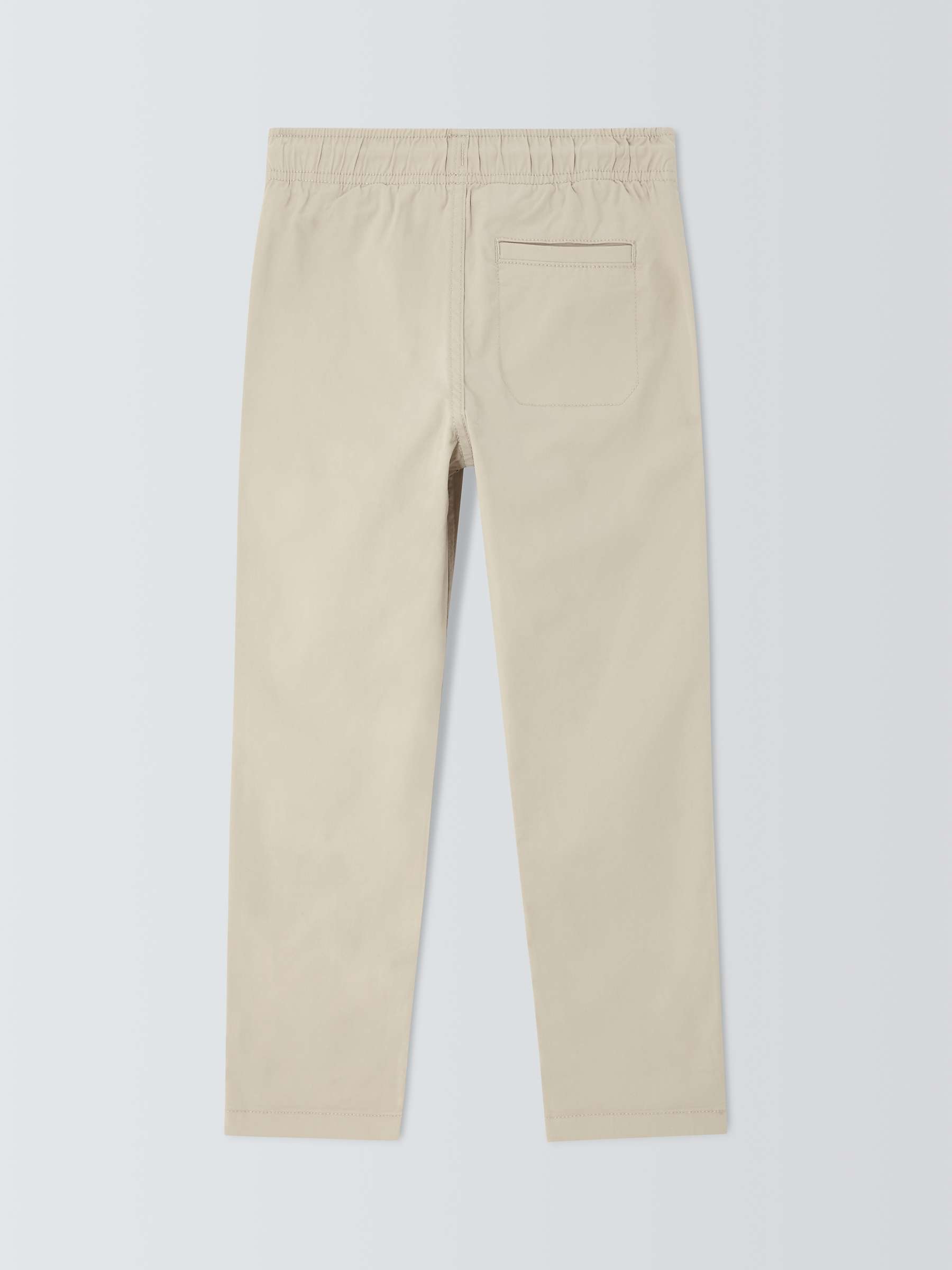 Buy John Lewis Kids' Drawstring Pull On Chino Trousers, Neutral Online at johnlewis.com