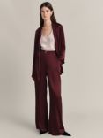 Ghost Thea Relaxed Satin Jacket, Wine