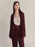 Ghost Thea Relaxed Satin Jacket, Wine