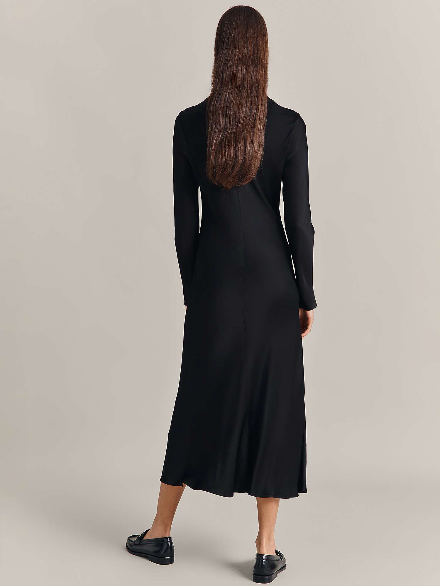 Buy Ghost Rhea Bias Cut Satin Midi Dress Online at johnlewis.com