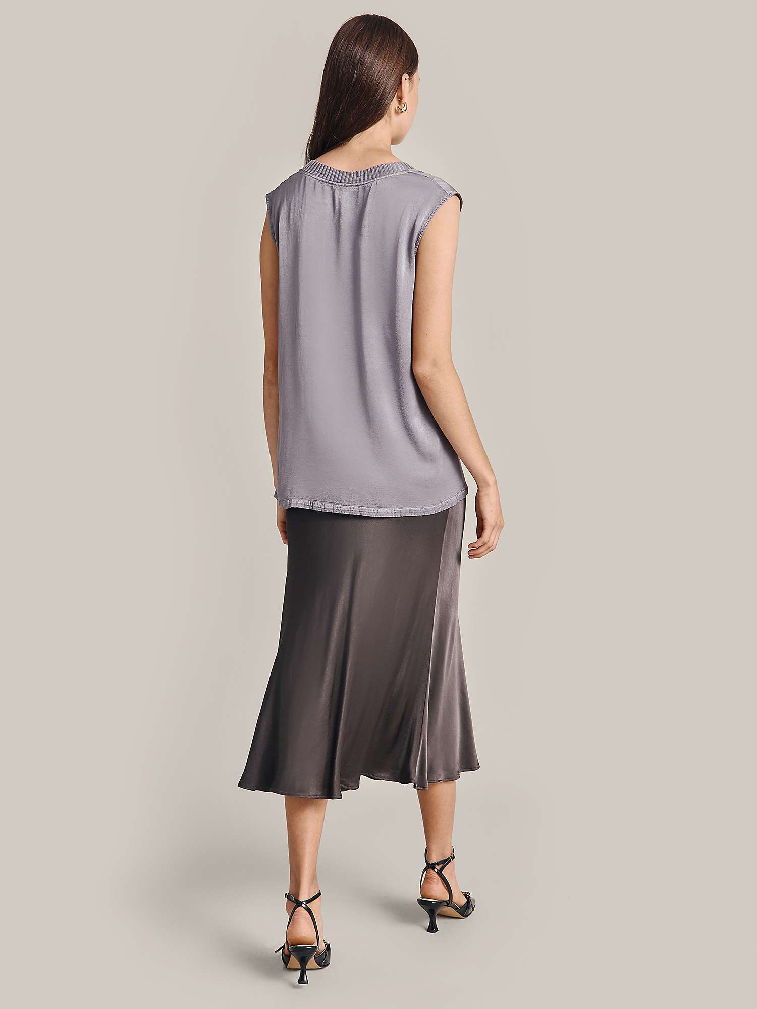 Buy Ghost Elena Satin Tank Top Online at johnlewis.com