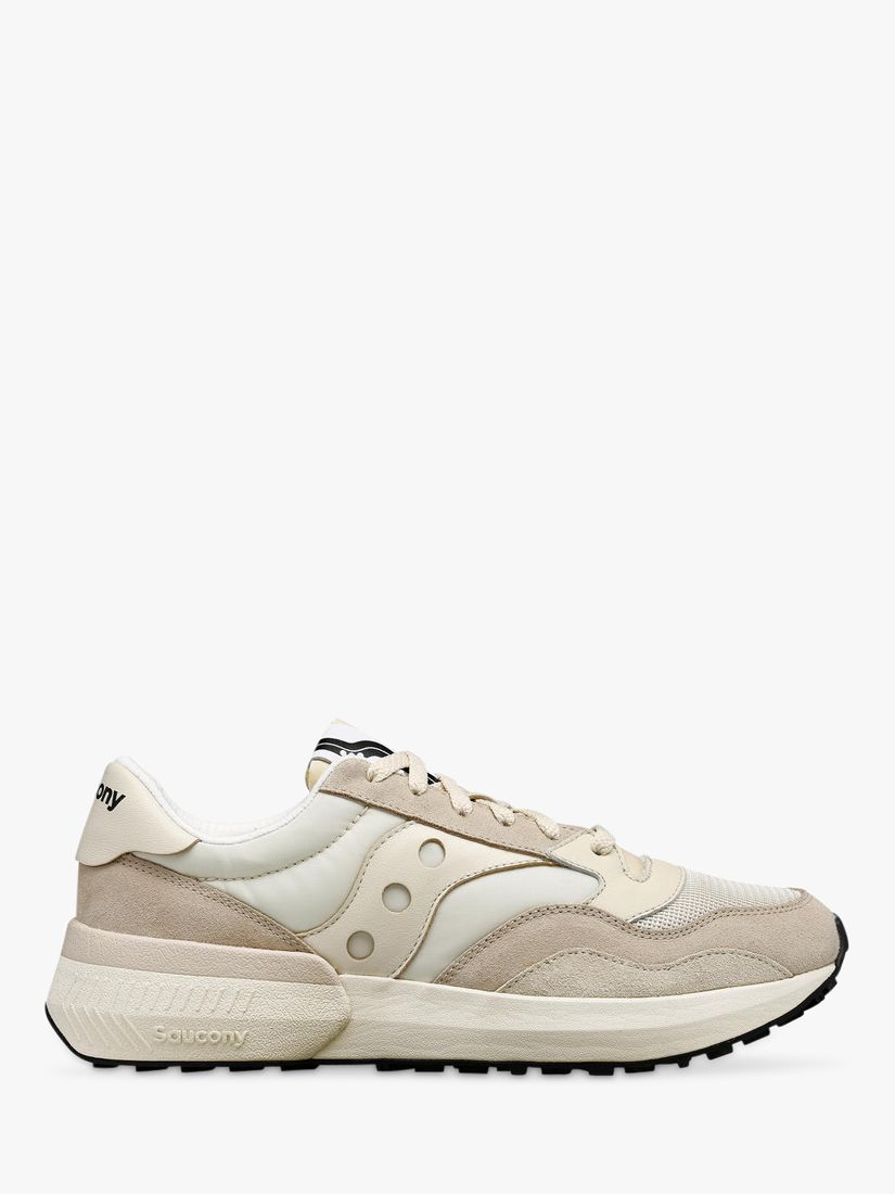 Saucony Jazz NXT Leather Blend Trainers, Pink/Cream at John Lewis ...