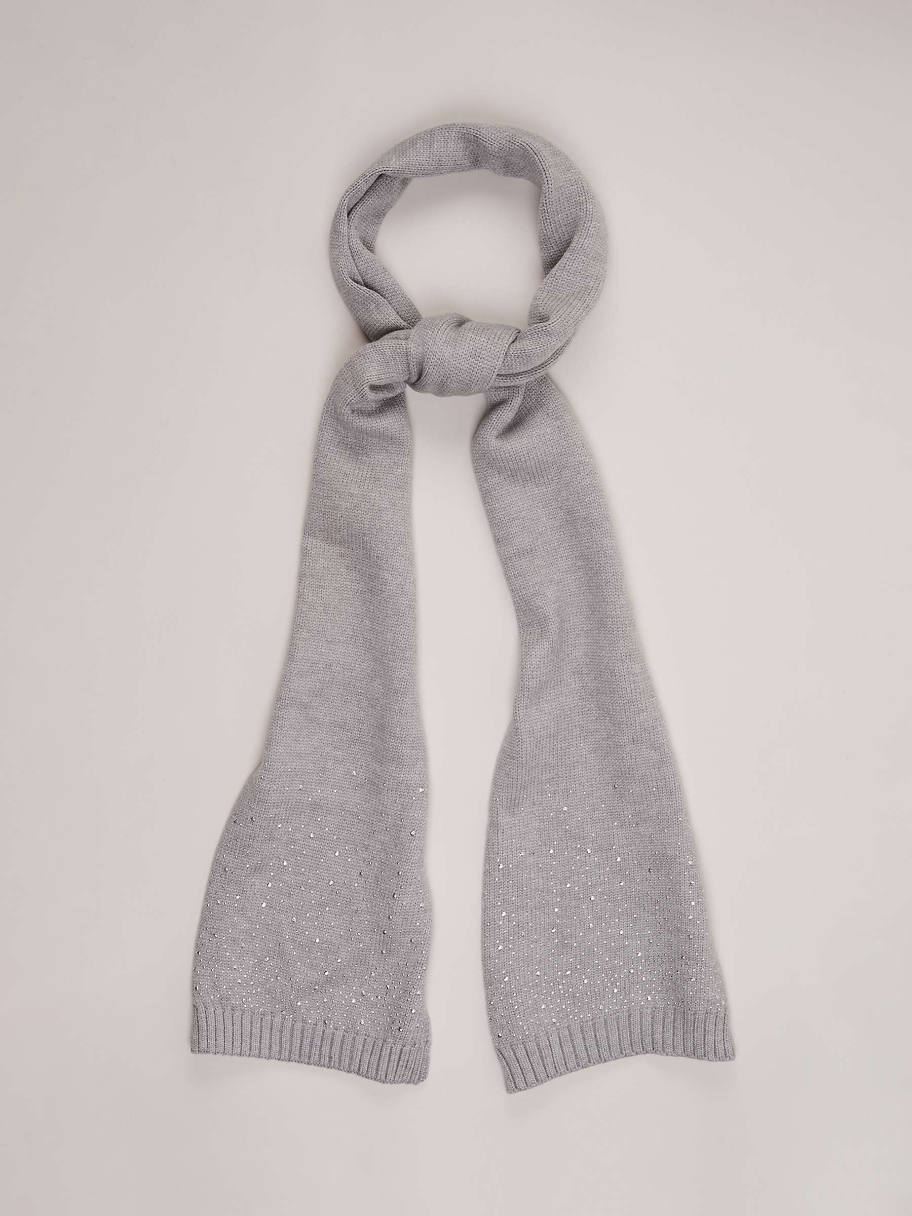 Buy Phase Eight Sparkly Scarf, Pale Grey Online at johnlewis.com
