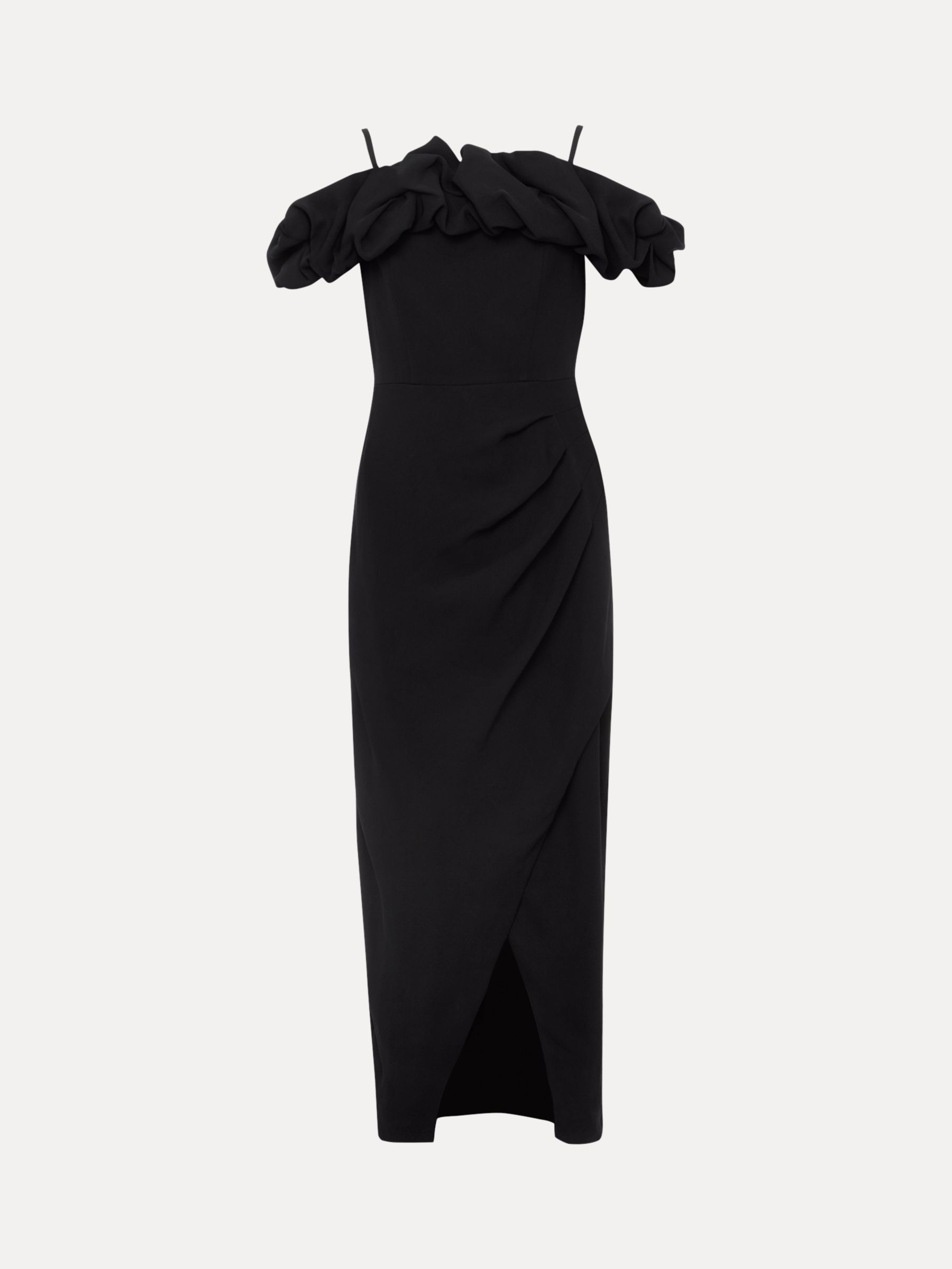 Phase Eight Mallory Off The Shoulder Maxi Dress, Black at John Lewis ...