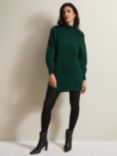 Phase Eight Ellie Chunky Knit Mini Dress, Dark Green