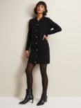 Phase Eight Azealia Knit Mini Dress, Black