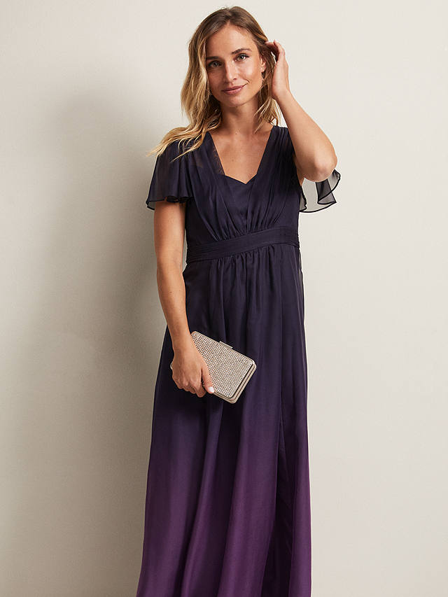 Phase Eight Selene Ombre Maxi Dress, Purple