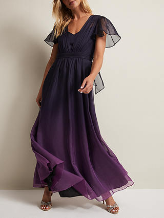 Phase Eight Selene Ombre Maxi Dress, Purple