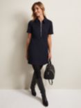 Phase Eight Lana Tweed Wool Blend Mini Dress, Navy, Navy