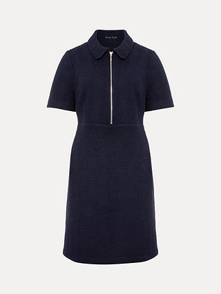 Phase Eight Lana Tweed Wool Blend Mini Dress, Navy