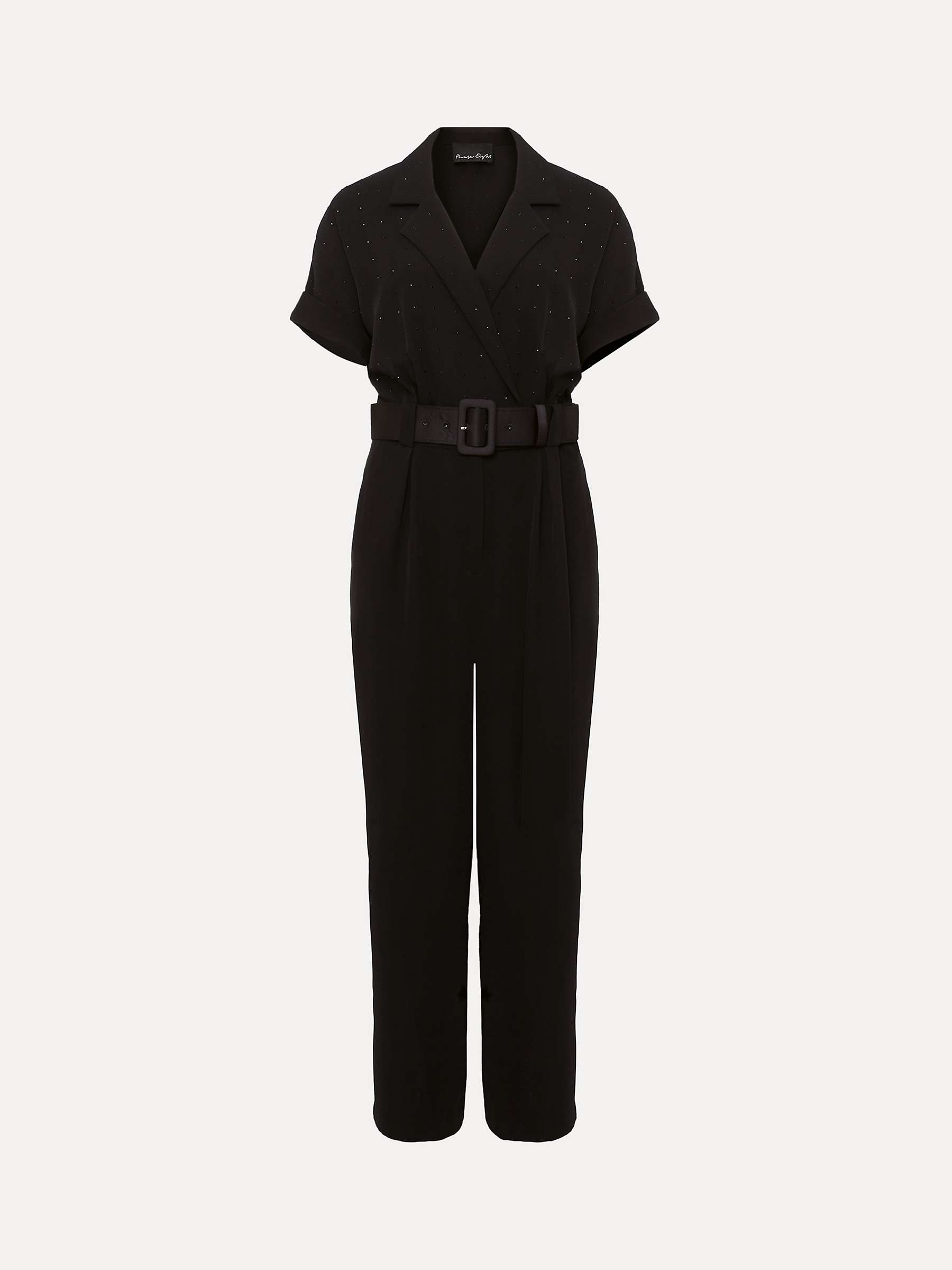 Phase Eight Constance Wide Leg Jumpsuit, Black at John Lewis & Partners