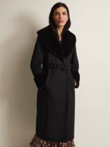 Hobbs Petite Livia Belted Wool Coat, Camel at John Lewis & Partners