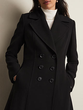 Phase Eight Sandra Double Breasted Coat, Black