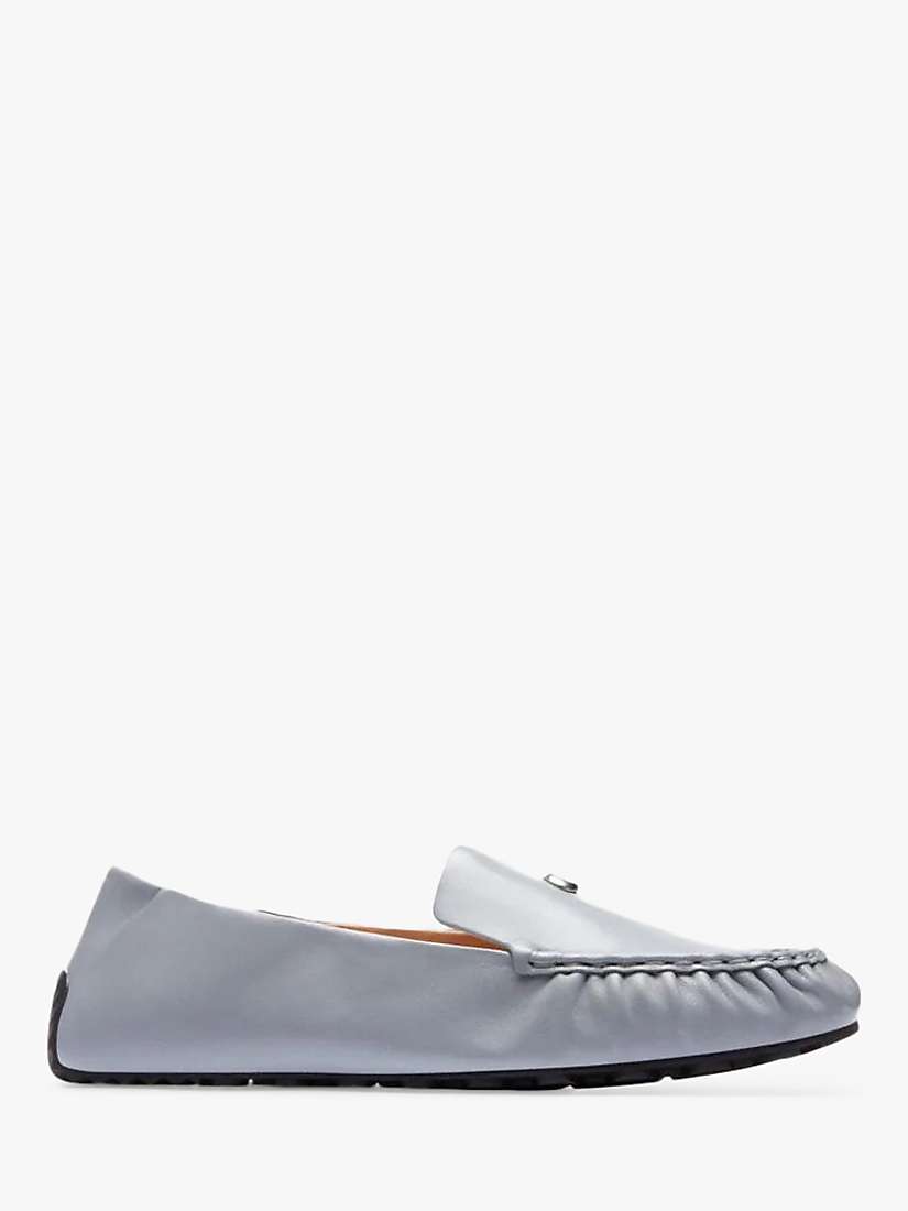 Buy Coach Ronnie Leather Loafers, Grey Blue Online at johnlewis.com