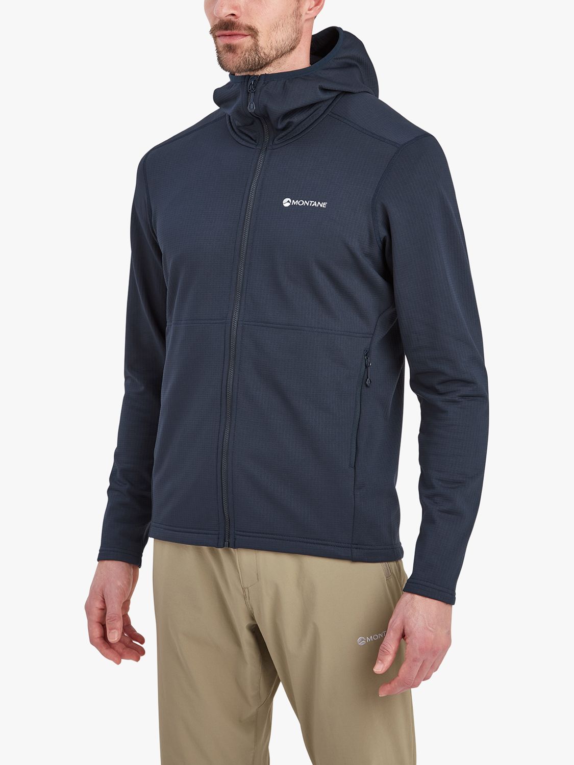 Montane Protium Zip Up Hooded Fleece, Eclipse Blue at John Lewis & Partners