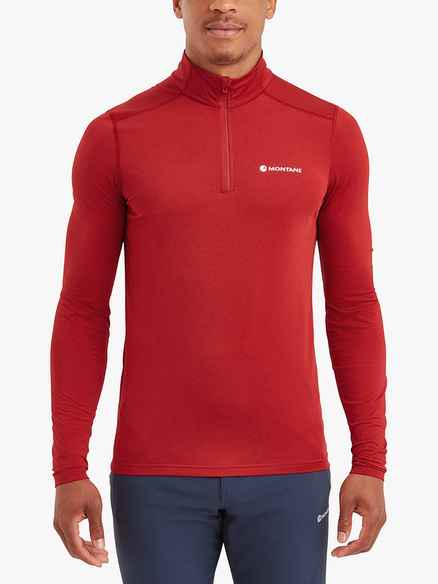 Montane Dart XT Thermal Zip Neck Long Sleeved Top, Acer Red