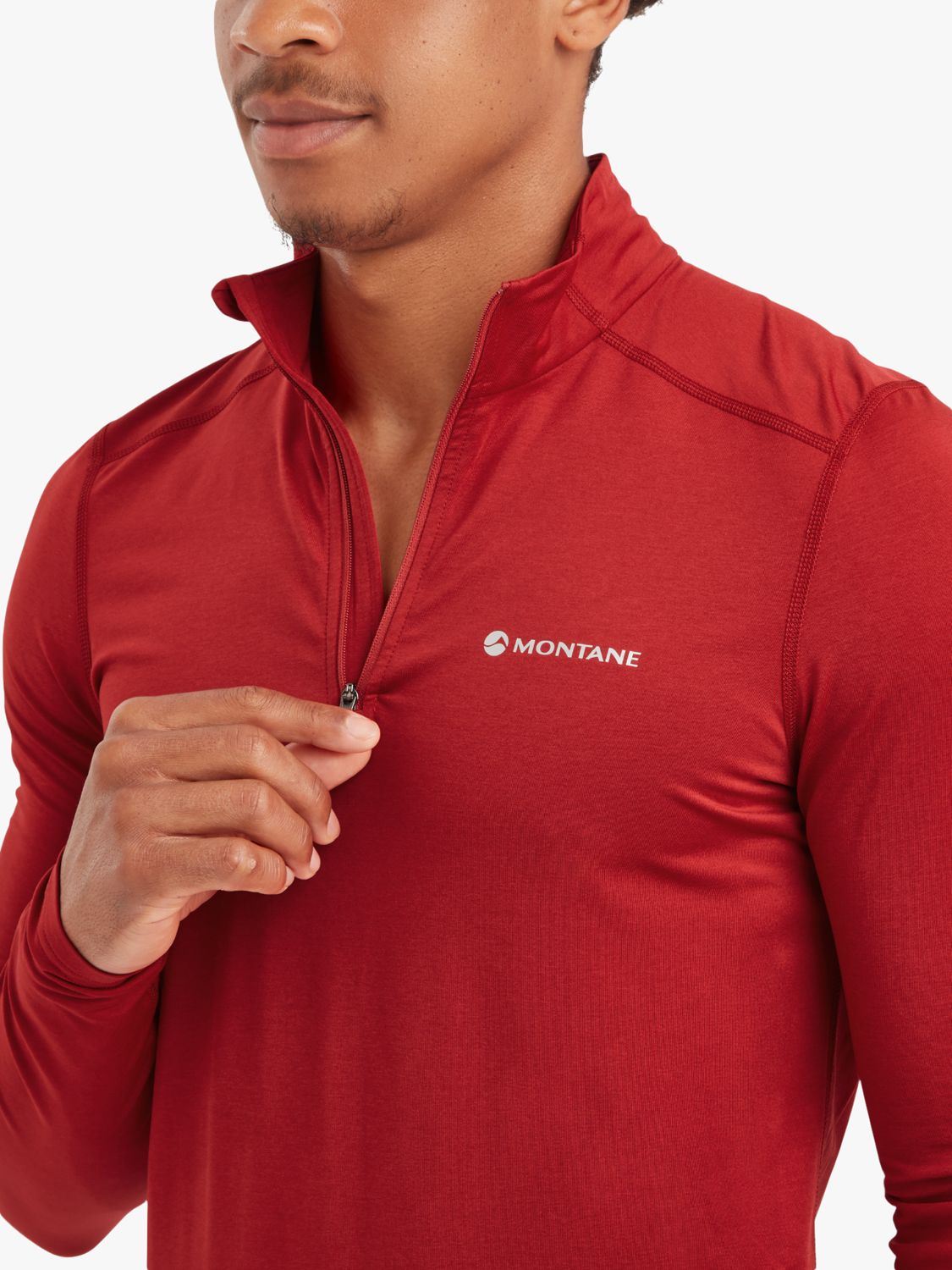 Montane Dart XT Thermal Zip Neck Long Sleeved Top, Acer Red, S