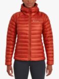 Montane Anti-Freeze Women's Recycled Packable Down Jacket, Saffron Red