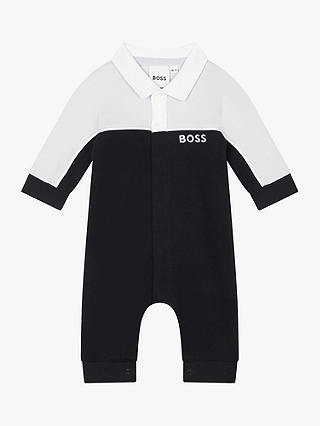 BOSS Baby All In One Logo Overalls, Navy