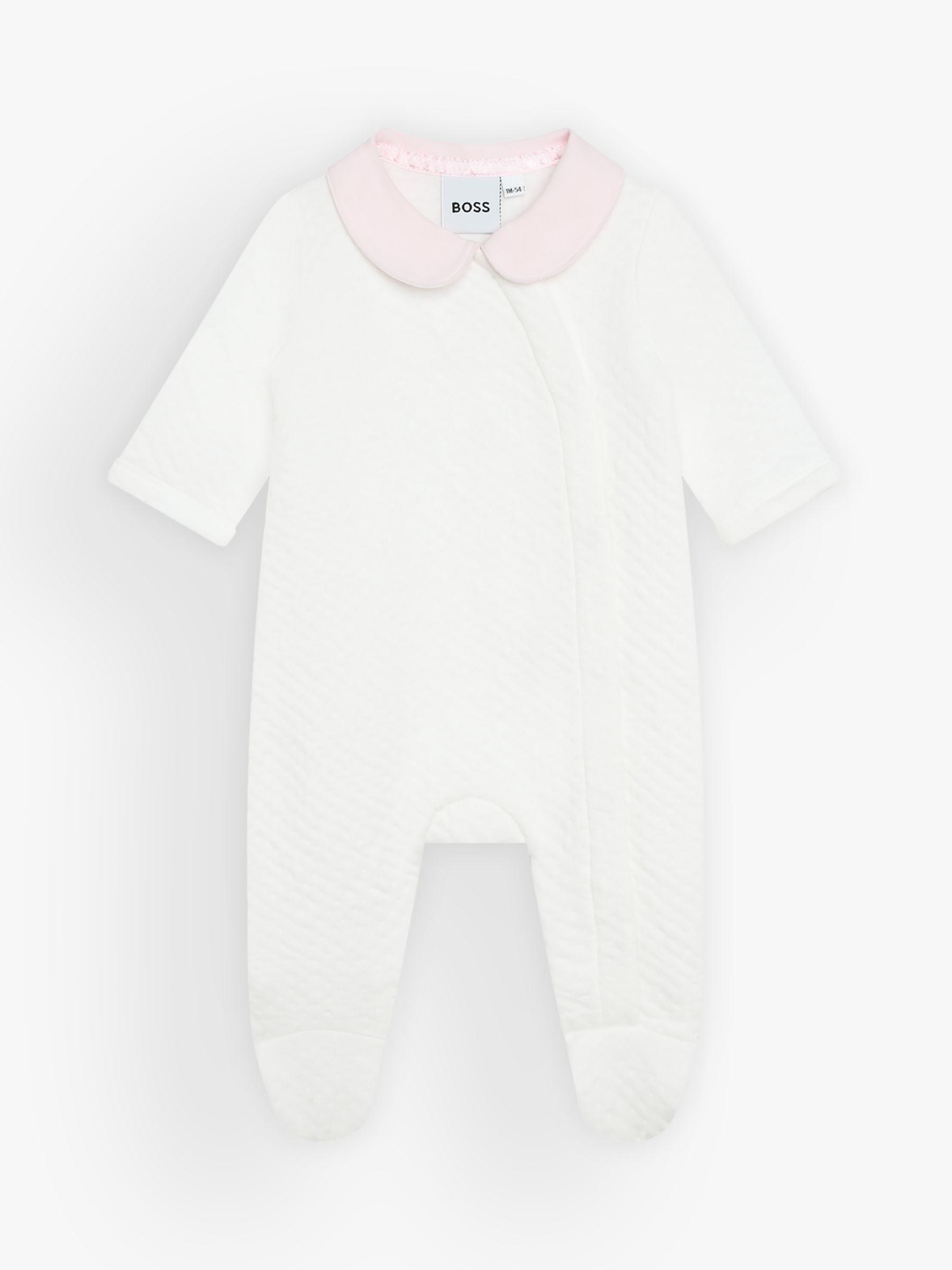 Buy BOSS Baby Sleepsuit & Headband Set, Off White/Pink Online at johnlewis.com