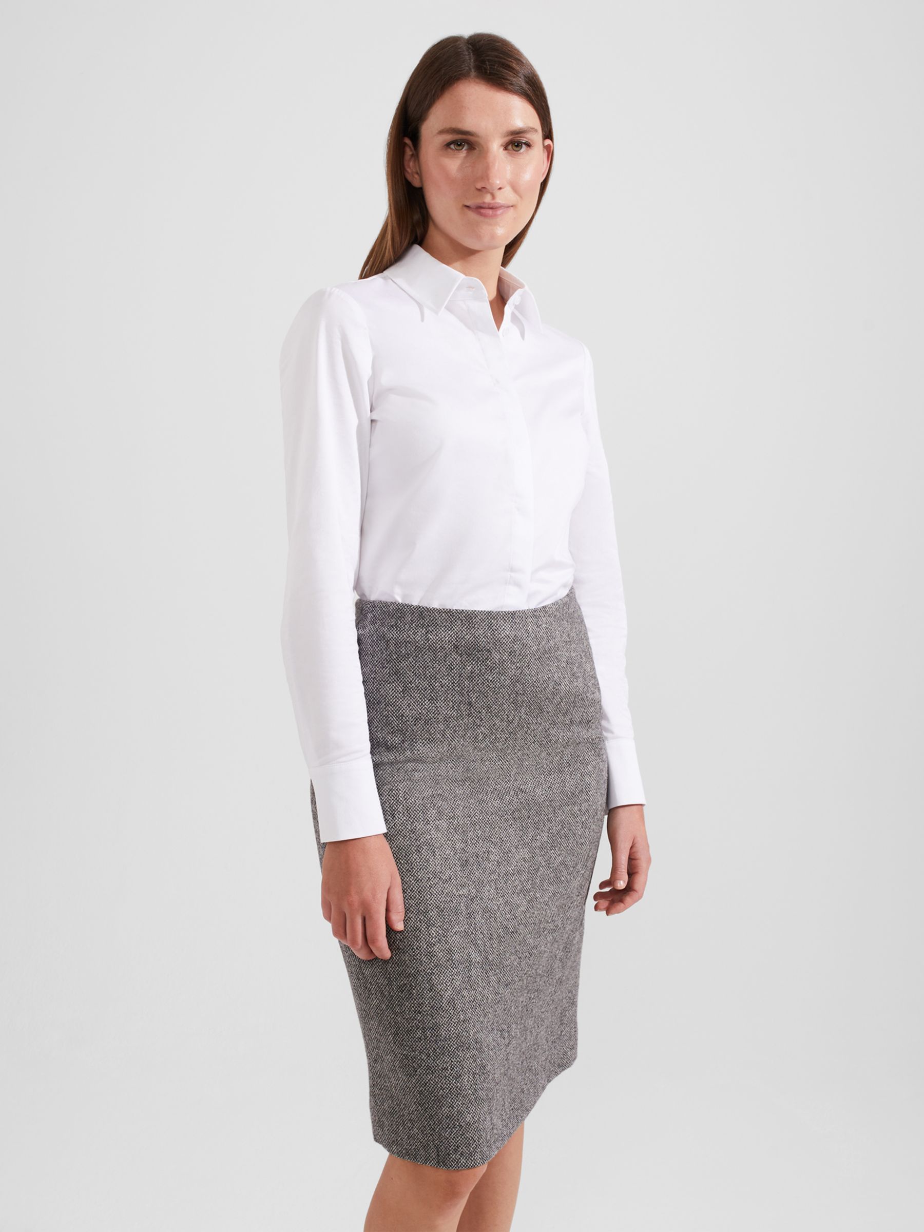 Hobbs Elle Skirt, Black/White at John Lewis & Partners