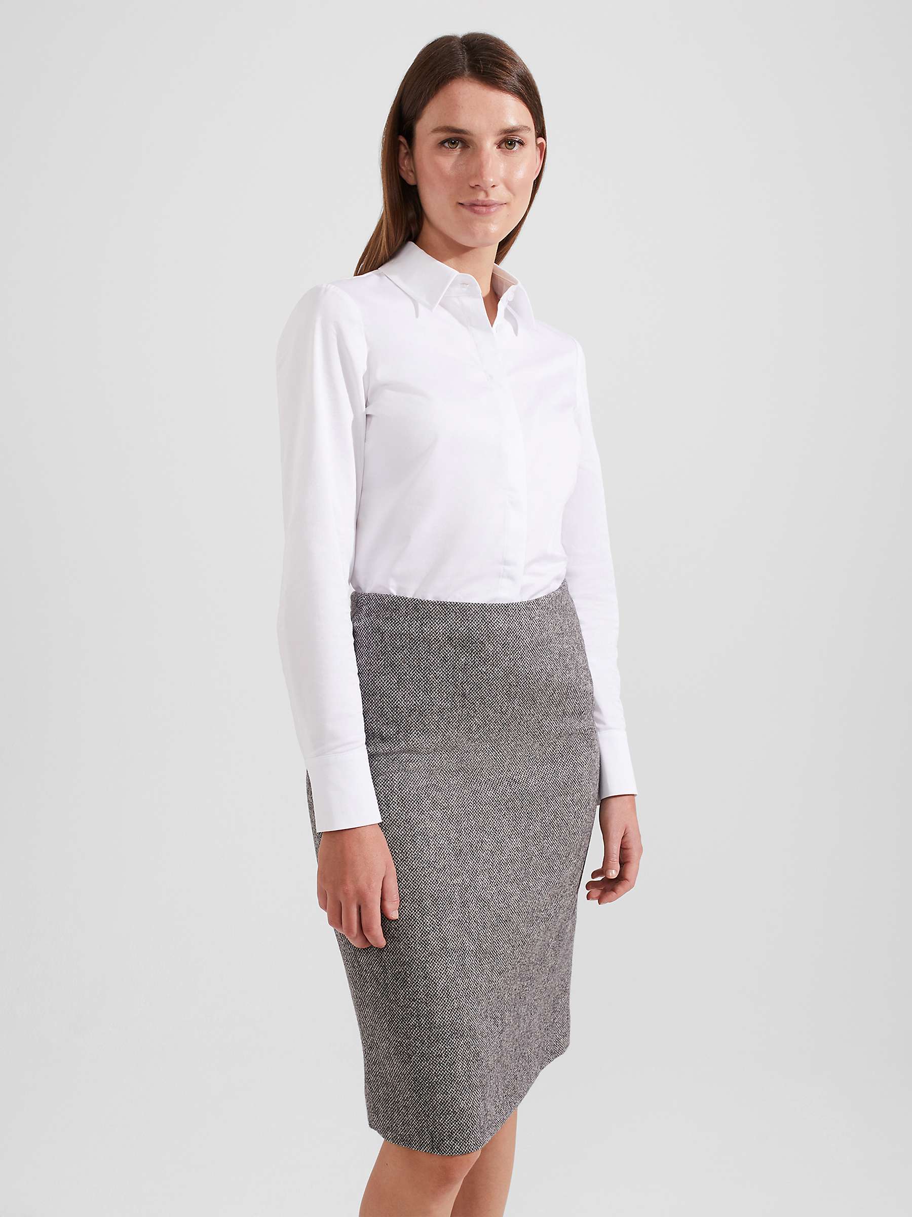 Buy Hobbs Elle Skirt, Black/White Online at johnlewis.com