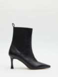 HUSH Leather Chelsea Stiletto Boots, Black
