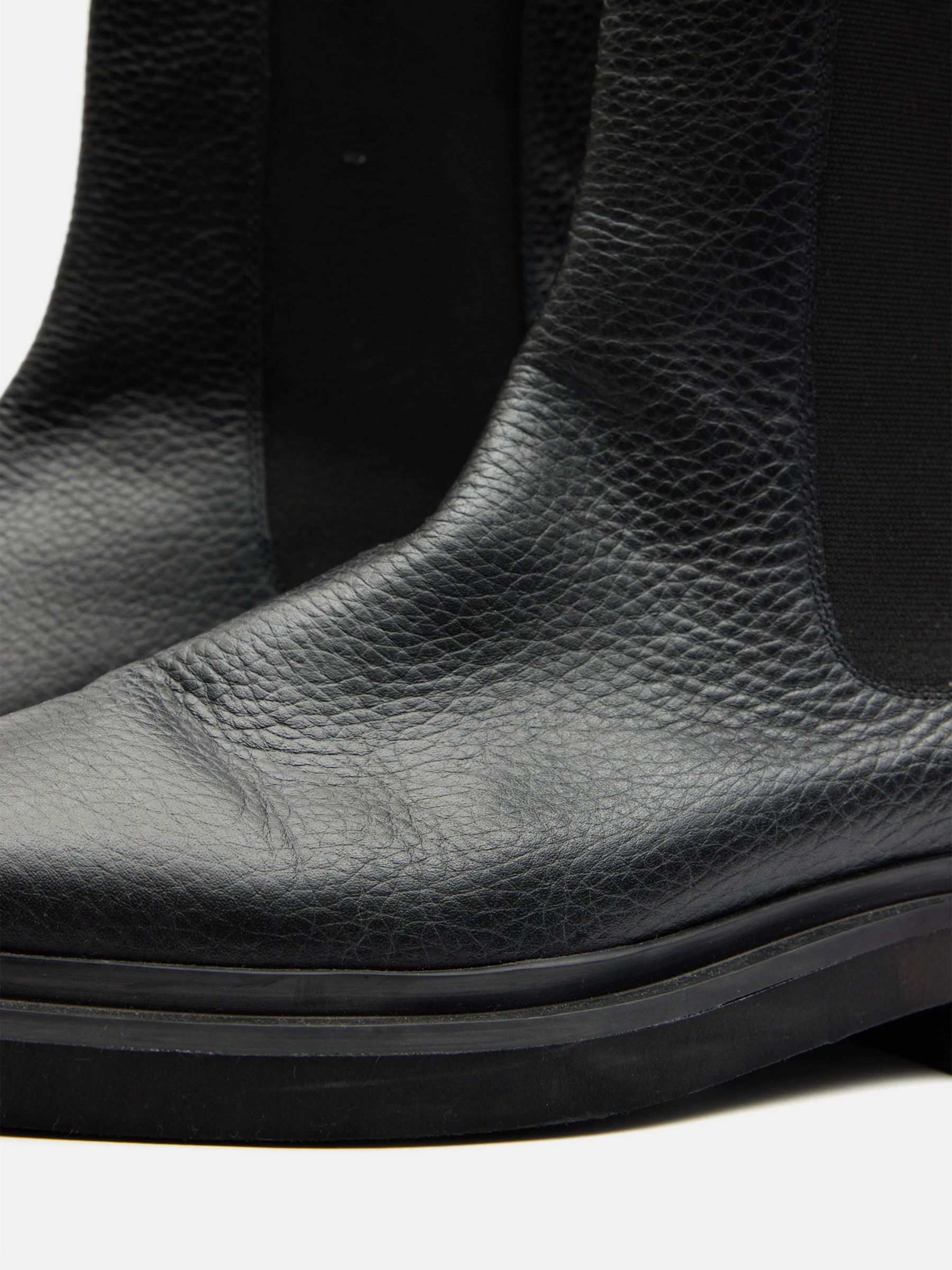 HUSH Aaliyah Leather Chelsea Boots, Black at John Lewis & Partners