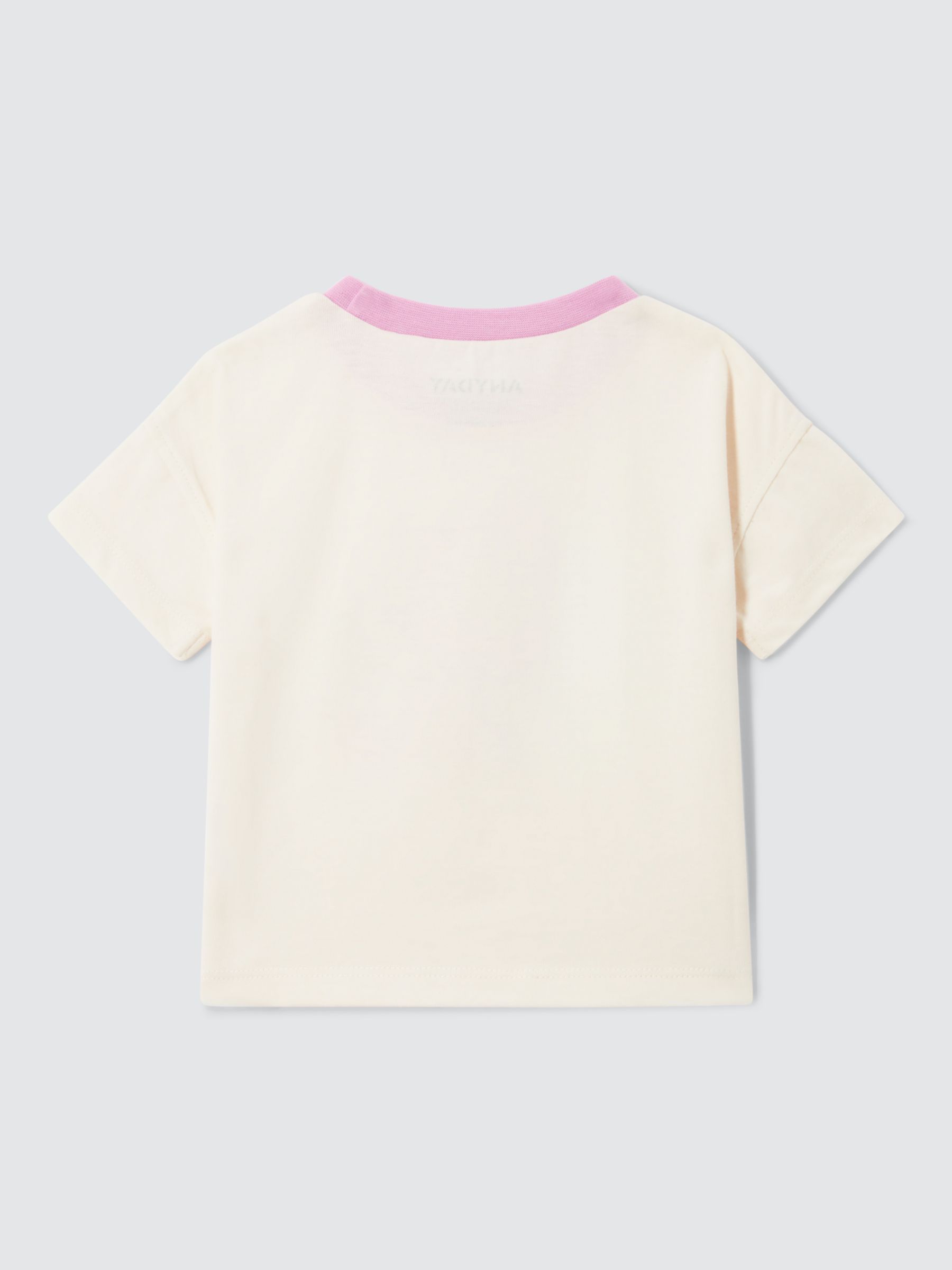 John Lewis ANYDAY Baby Smile T-Shirt, Pink/Multi, 6-9 months
