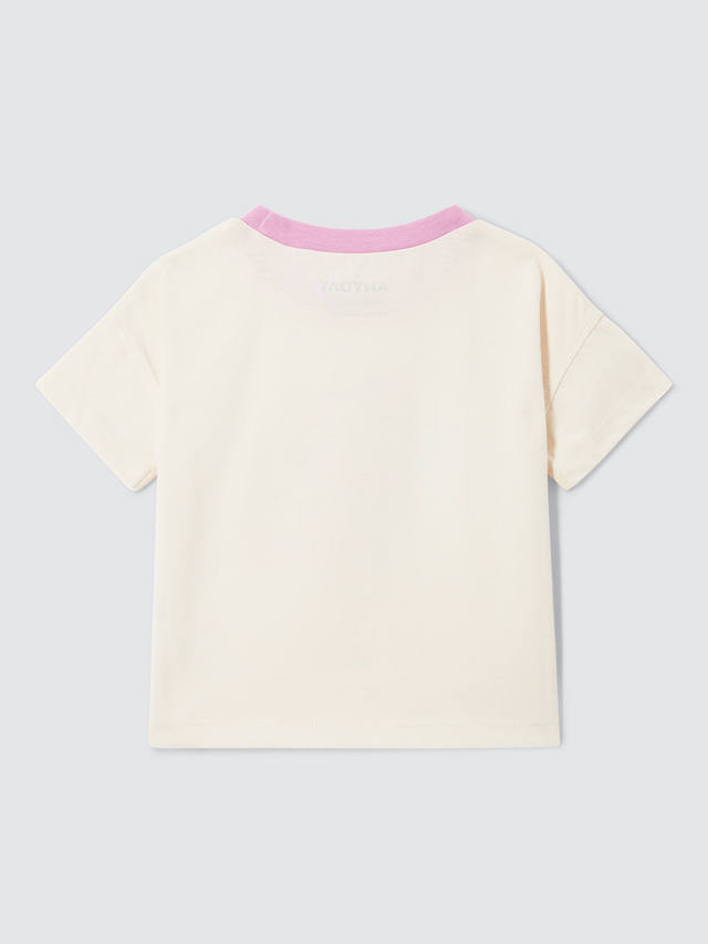 John Lewis ANYDAY Baby Smile T-Shirt, Pink/Multi