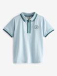 Ted Baker Kids' Bob Logo Polo Shirt, Blue